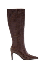 Load image into Gallery viewer, Chrissy Mid Heel Boots - Brown
