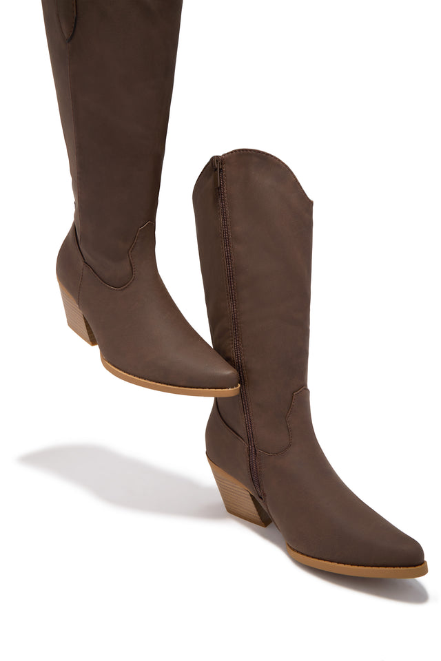 Load image into Gallery viewer, Festival Forever Cowgirl Boots - Brown
