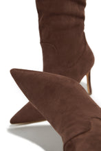 Load image into Gallery viewer, Nissa Knee High Heel Boots - Brown
