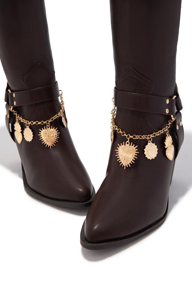Load image into Gallery viewer, Sunsets &amp; Festivals Cowgirl Boots - Brown
