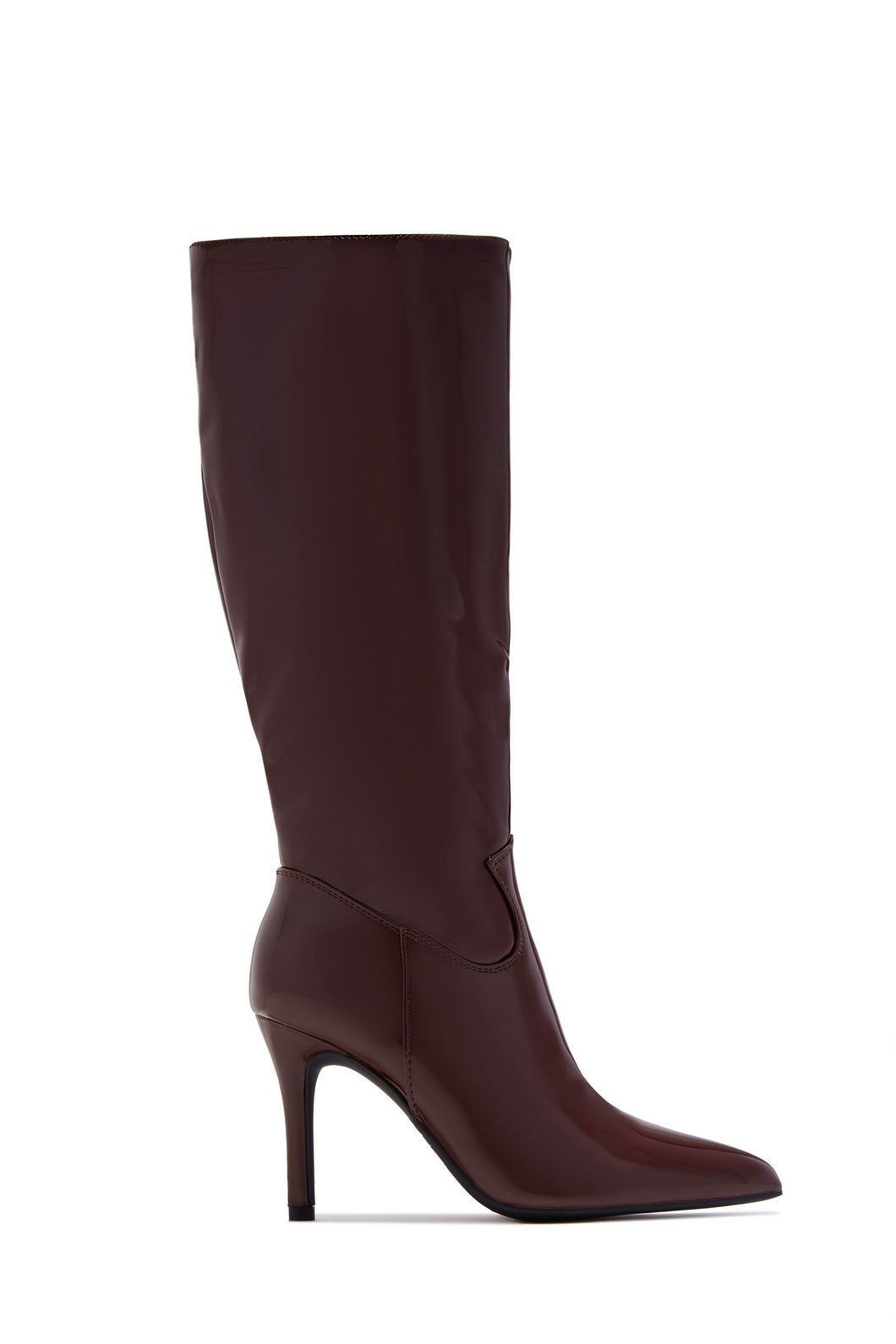 Naydine Knee High Heel Boots - Brown