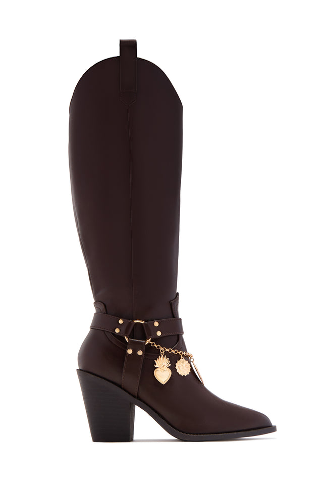 Load image into Gallery viewer, Sunsets &amp; Festivals Cowgirl Boots - Brown
