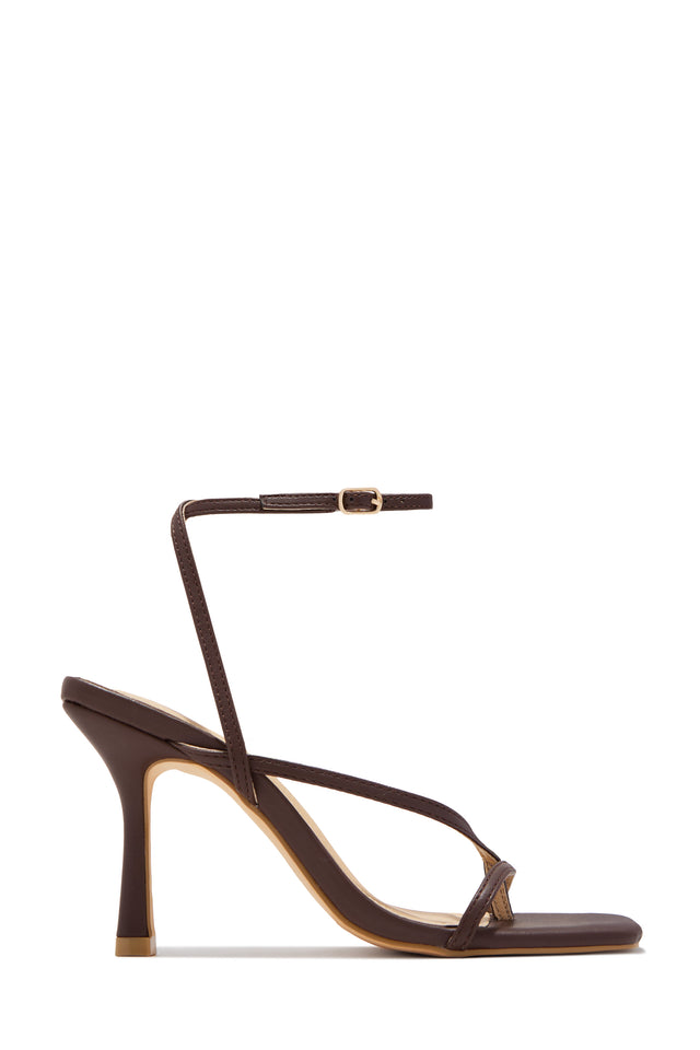 Load image into Gallery viewer, Eren Ankle Strap Heels - Brown
