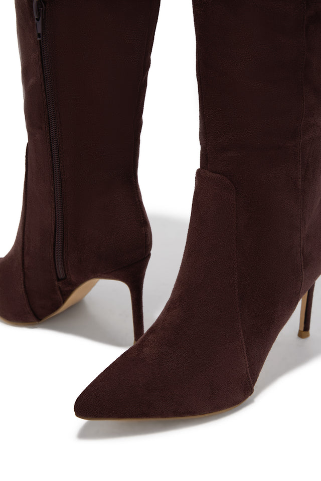 Load image into Gallery viewer, Daniella Below The Knee Heel Boots - Brown
