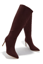 Load image into Gallery viewer, Daniella Below The Knee Heel Boots - Brown
