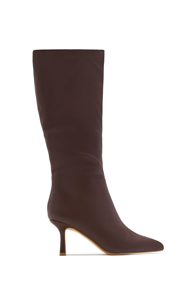Jaylin Mid Heel Boots - Brown