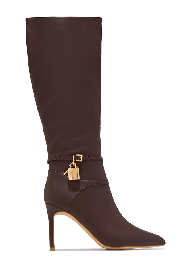 Load image into Gallery viewer, Kya Below The Knee Heel Boots - Brown
