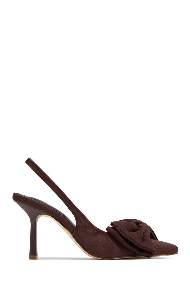 Load image into Gallery viewer, Kirstie Bow Slingback Pumps - Brown
