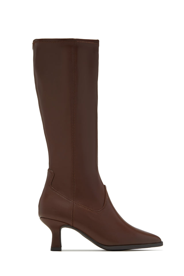 Load image into Gallery viewer, Roxanna Kitten Heel Boots - Brown

