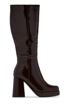 Load image into Gallery viewer, Kami Platform Block Heel Boots - Brown
