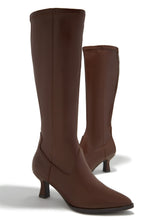 Load image into Gallery viewer, Roxanna Kitten Heel Boots - Brown
