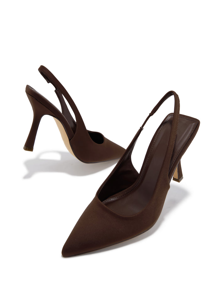 Load image into Gallery viewer, Cari Slingback Pumps - Brown
