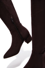 Load image into Gallery viewer, New Moon Over The Knee Block Heel Boots - Brown
