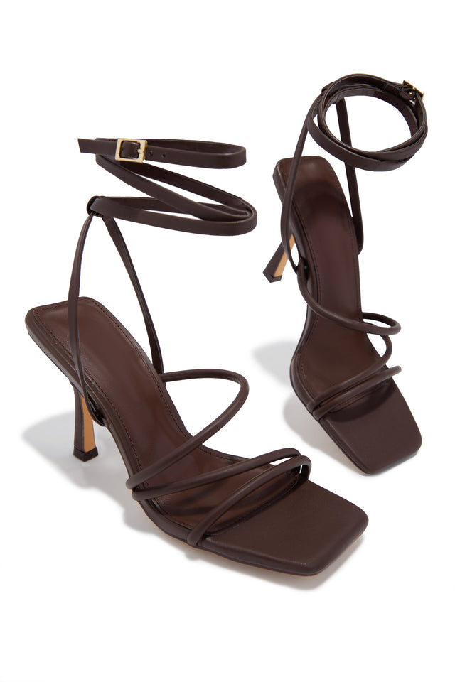 Load image into Gallery viewer, Katti Strappy Mid Heels - Brown
