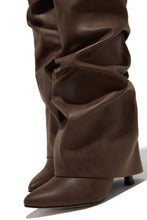 Load image into Gallery viewer, Brown Heel Ruched Boots
