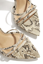 Load image into Gallery viewer, Polished Strappy High Heels - Snake
