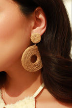 Load image into Gallery viewer, Calissa Woven Statement Earring - Tan
