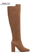 Load image into Gallery viewer, Colette Wide Fit Block Heel Boots - Camel Suede
