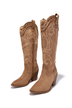 Load image into Gallery viewer, Festival Season Cowgirl Boots - Camel Suede
