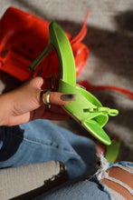 Load image into Gallery viewer, Camila Mid Heel Mules - Lime
