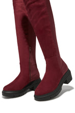 Load image into Gallery viewer, Zerah Over The Knee Boots - Burgundy
