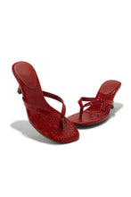 Load image into Gallery viewer, Tania Single Sole Mule Heels - Red Croc
