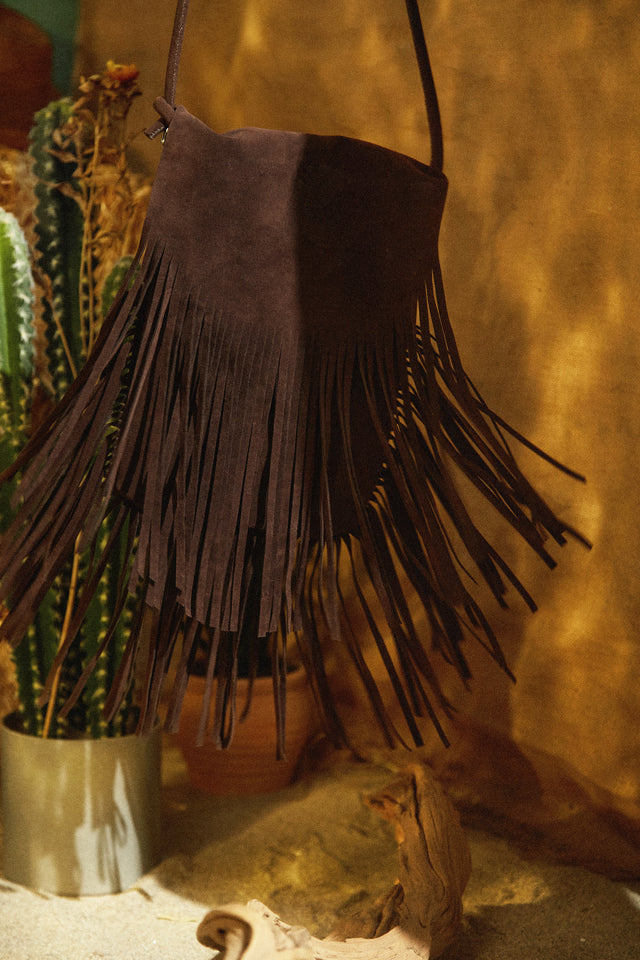 Load image into Gallery viewer, Cheyenne Fringe Bag - Brown
