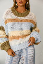 Load image into Gallery viewer, Multi Color Striped Knit Sweater
