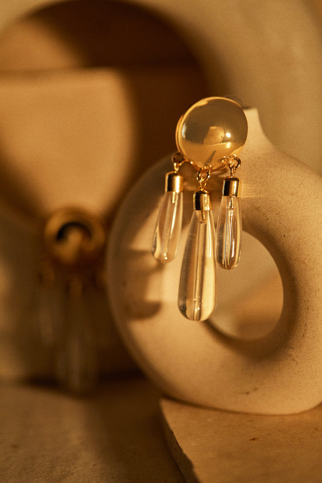 Load image into Gallery viewer, Clara Statement Drop Earring - Gold
