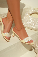 Load image into Gallery viewer, Clara Kitten Heel Mules - Yellow
