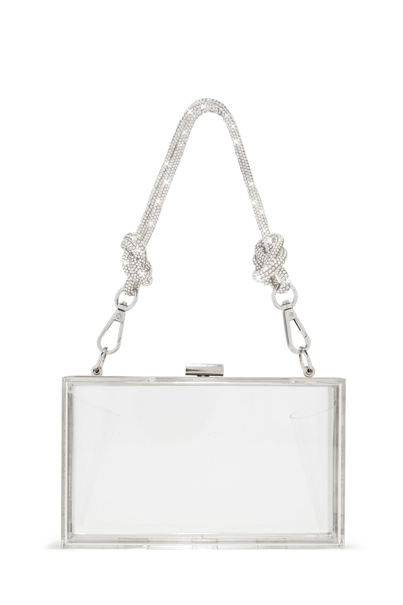 Acrylic Bubble Top Handle Clear Clutch Bag With Transparent Chain |  Baginning