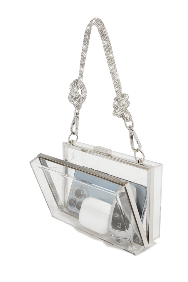 Load image into Gallery viewer, Silver Top Handle Clutch
