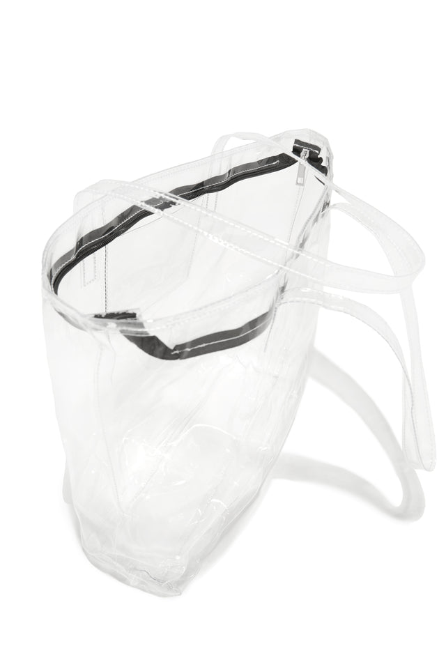 Load image into Gallery viewer, Clear Tote with Black Zipper
