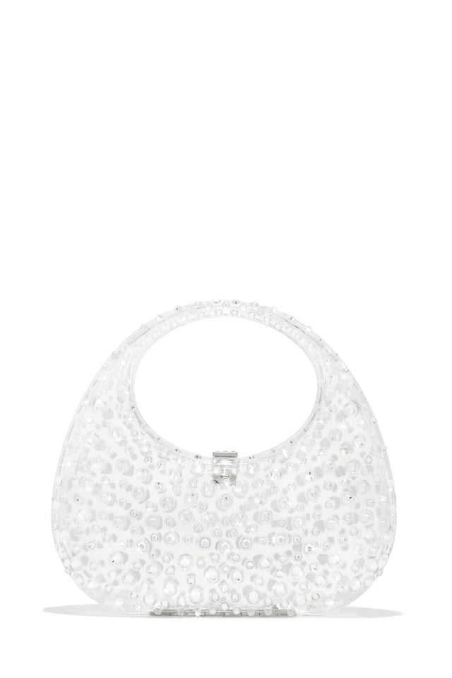 Load image into Gallery viewer, Serina Embellished Acrylic Handbag - Clear

