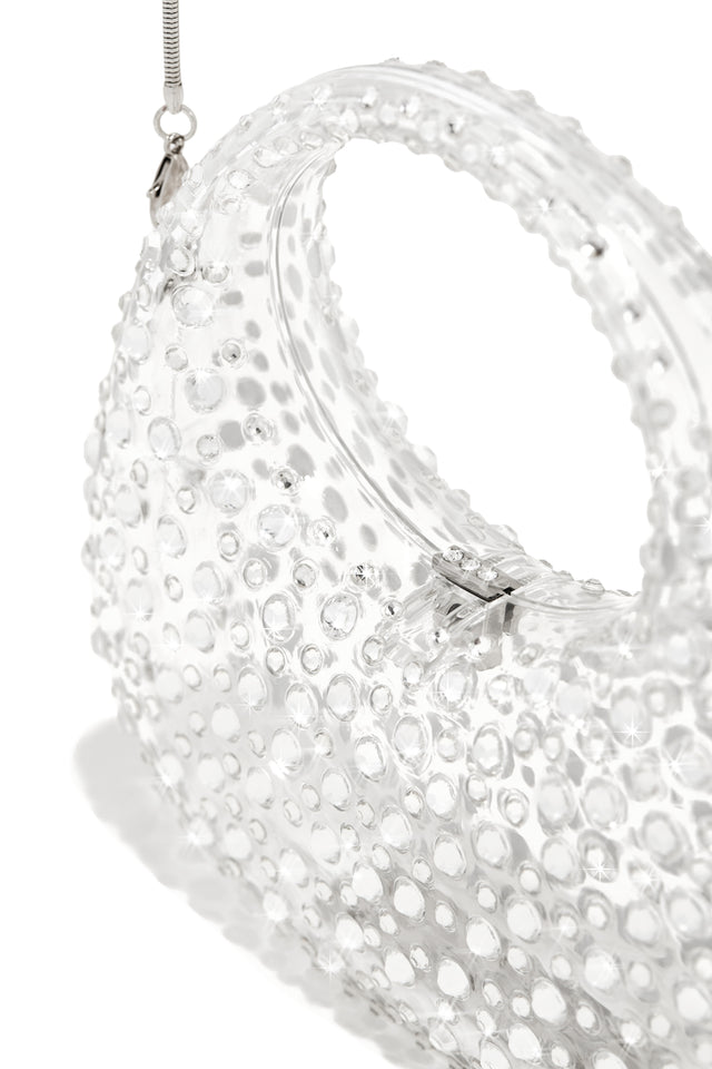 Load image into Gallery viewer, Serina Embellished Acrylic Handbag - Clear
