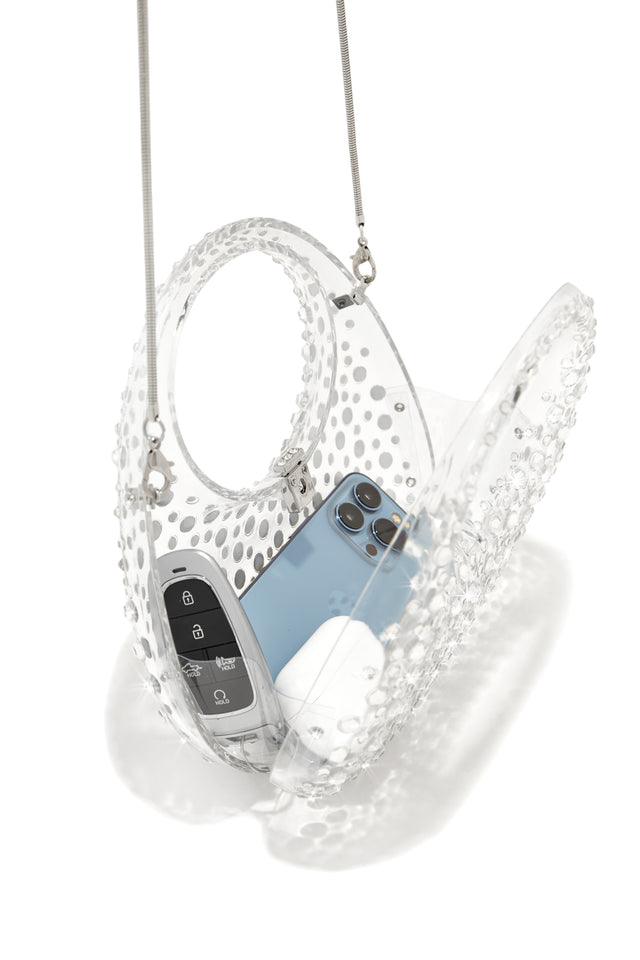 Load image into Gallery viewer, Serina Embellished Acrylic Handbag - Clear

