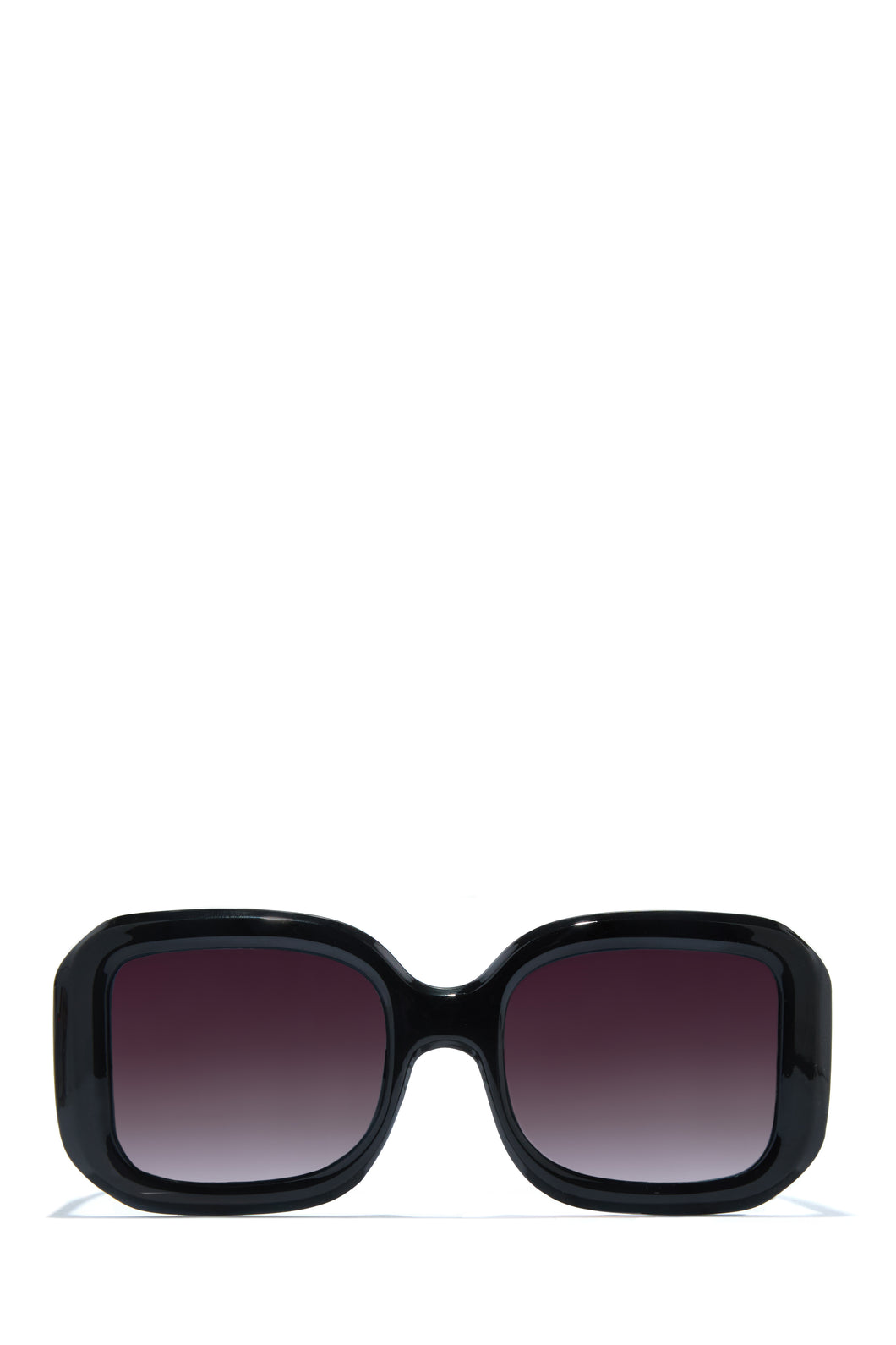 Sunny Beaches Oversized Sunglasses - Clear Black