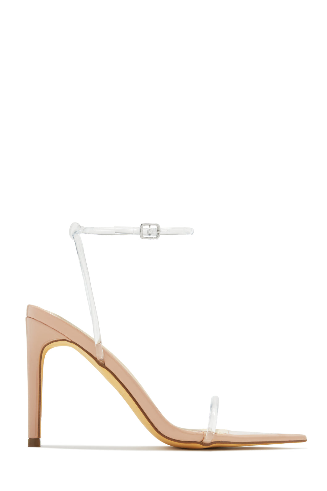 Nude Heels with Clear Straps