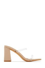 Load image into Gallery viewer, Yesenia Block Mid Heel Mules - Nude
