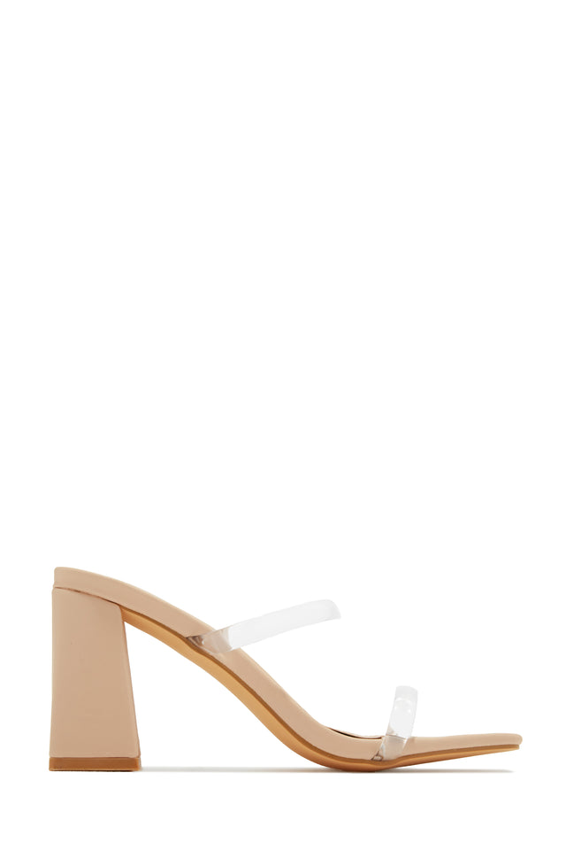 Load image into Gallery viewer, Yesenia Block Mid Heel Mules - Nude
