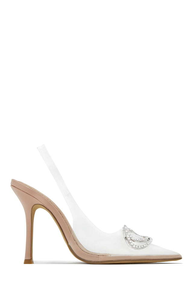 Load image into Gallery viewer, Clear Rhinestone Heel Pumps
