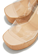 Load image into Gallery viewer, Makana Platform Block Heels - Clear
