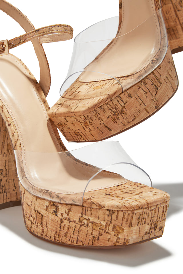 Load image into Gallery viewer, Elyna Platform Block Heels - Clear
