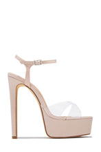 Load image into Gallery viewer, Hot Bombshell Platform High Heels - Nude Clear
