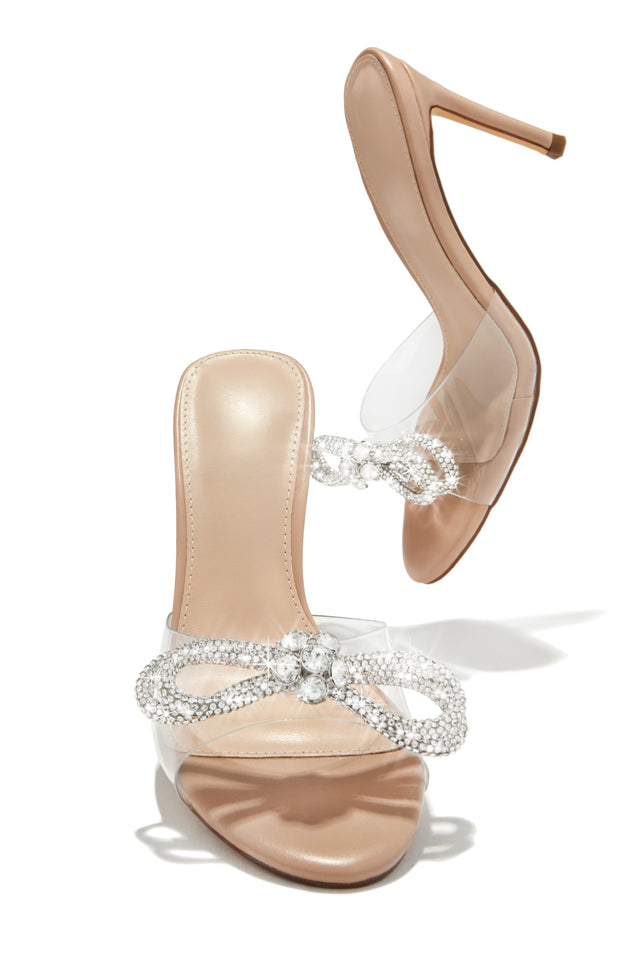 Load image into Gallery viewer, Mishelle Embellished Mule Heels - Clear
