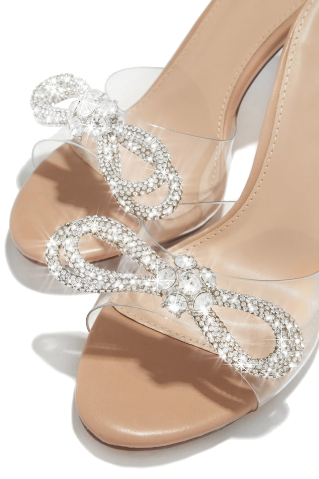 Load image into Gallery viewer, Mishelle Embellished Mule Heels - Clear

