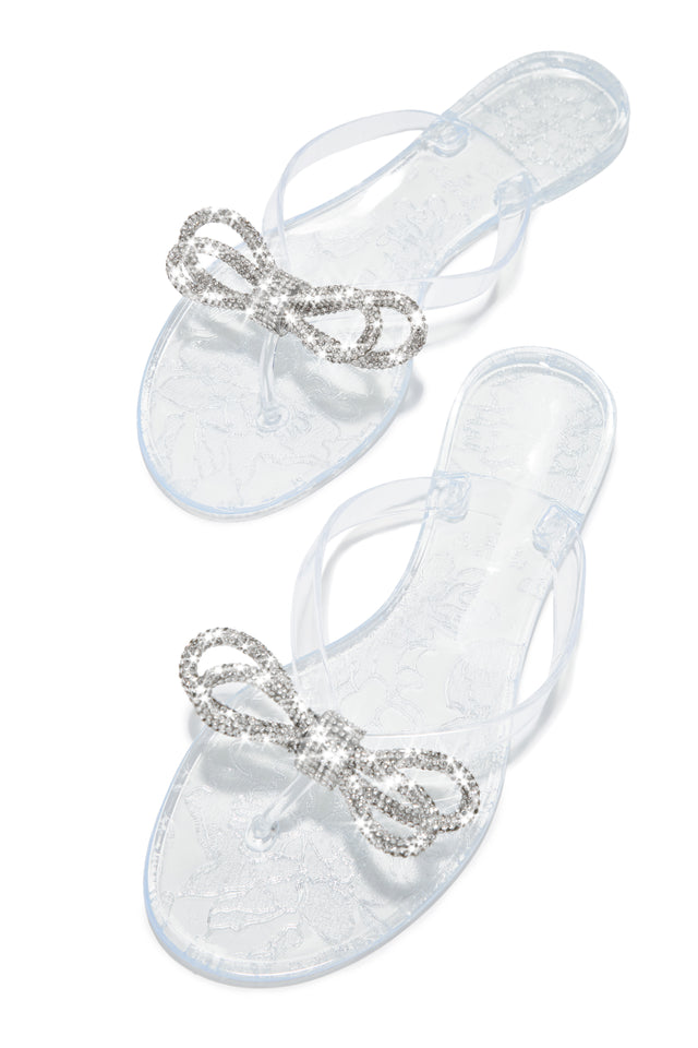 Load image into Gallery viewer, Clear Thong Strap Sandals
