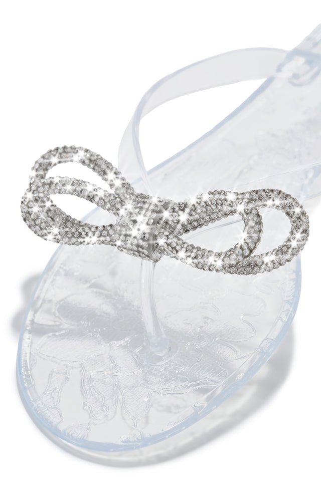 Load image into Gallery viewer, Clear Jelly Thong Strap Sandals
