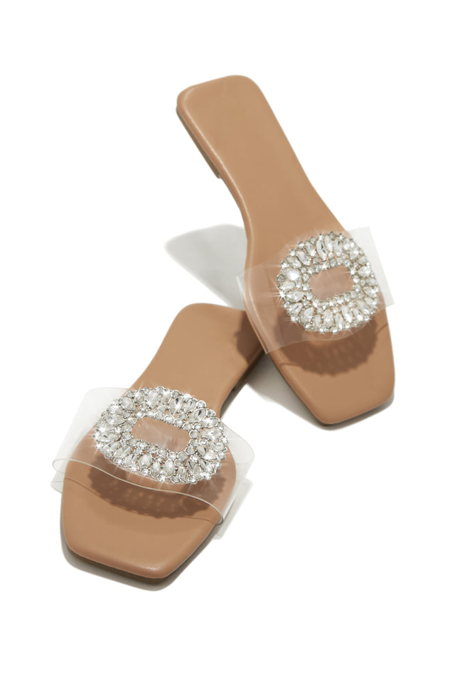 Clear slip on sale on sandals