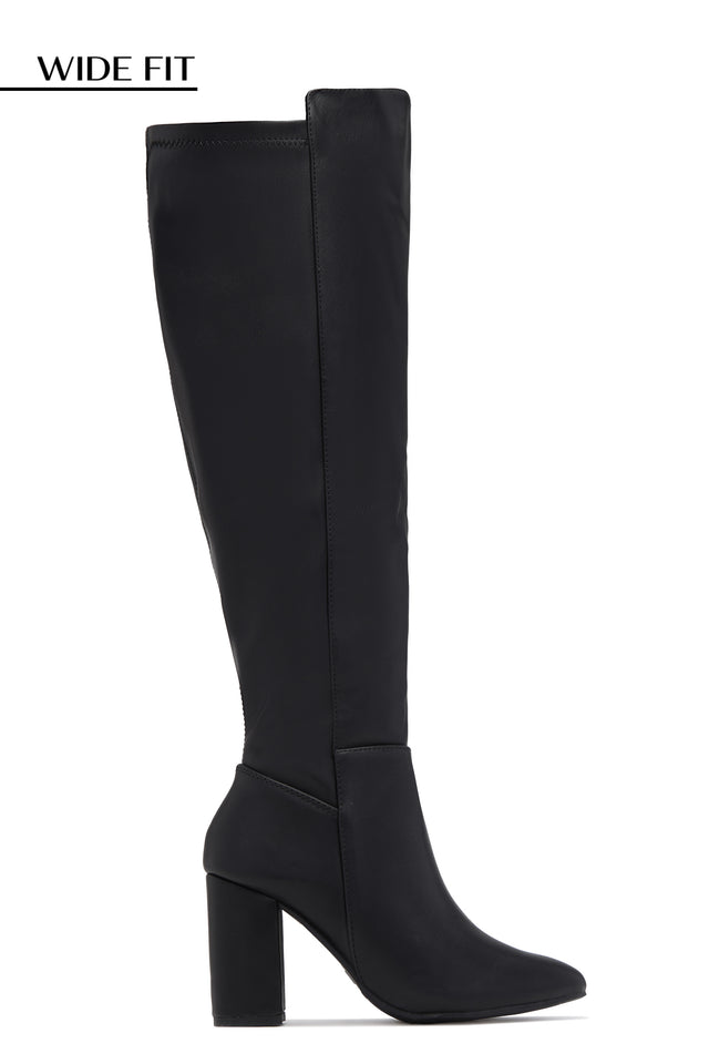 Load image into Gallery viewer, Colette Wide Fit Block Heel Boots - Black
